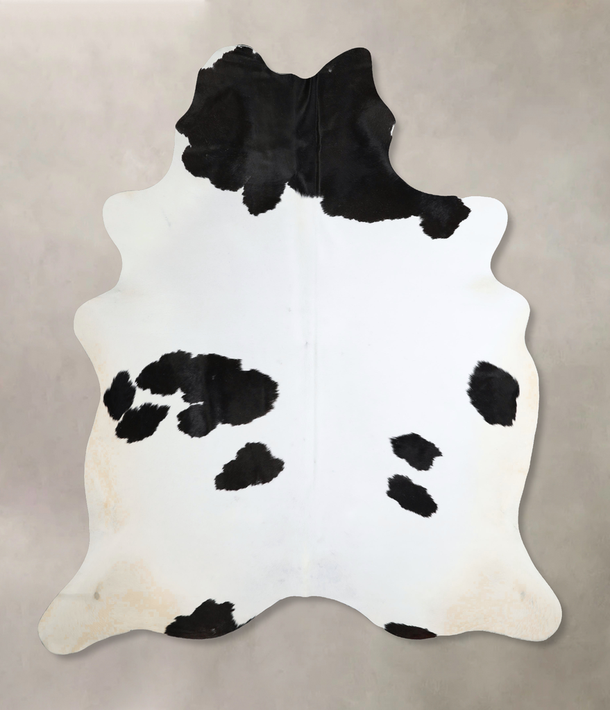 Black and White XX-Large Brazilian Cowhide Rug 8'0"H x 6'7"W #A44417 by Hudson Hides