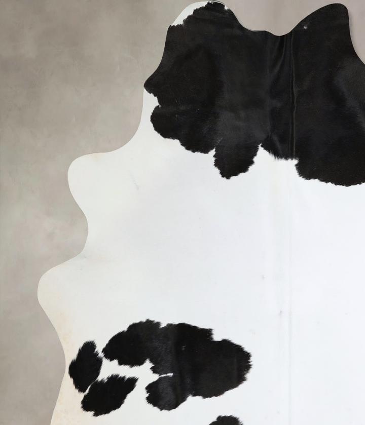 Black and White XX-Large Brazilian Cowhide Rug 8'0"H x 6'7"W #A44417 by Hudson Hides