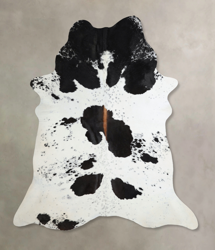 Black and White X-Large Brazilian Cowhide Rug 7'4"H x 6'5"W #A44420 by Hudson Hides