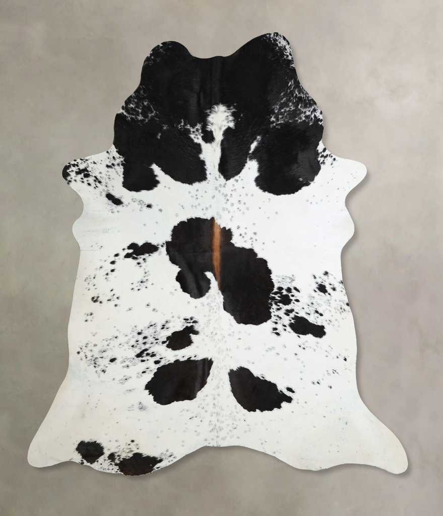 Black and White X-Large Brazilian Cowhide Rug 7'4"H x 6'5"W #A44420 by Hudson Hides