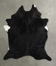 Solid Black XX-Large Brazilian Cowhide Rug 8'5"H x 6'7"W #A44437 by Hudson Hides