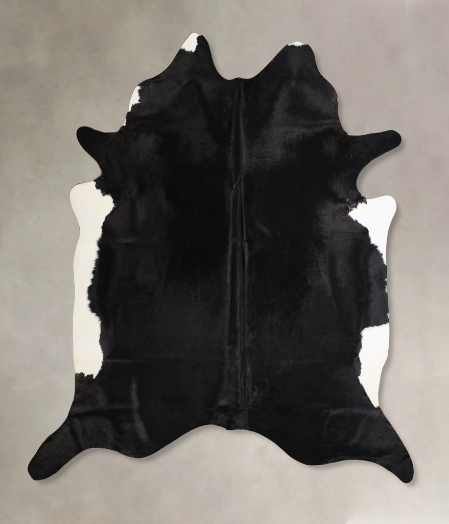 Black and White XX-Large Brazilian Cowhide Rug 7'8"H x 7'0"W #A44440 by Hudson Hides
