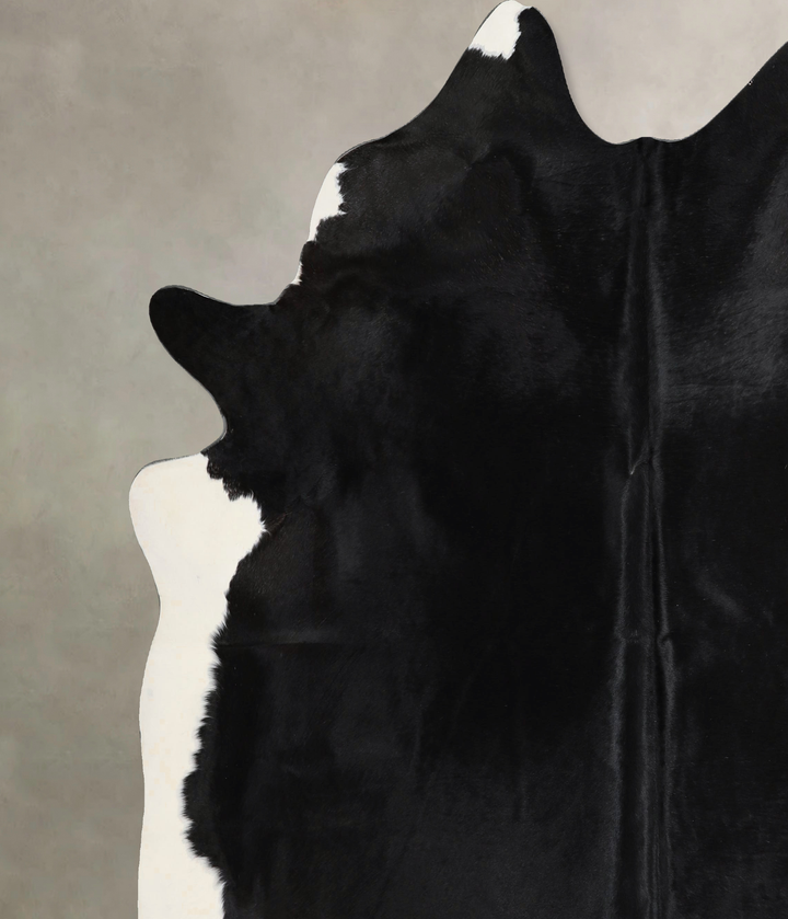 Black and White XX-Large Brazilian Cowhide Rug 7'8"H x 7'0"W #A44440 by Hudson Hides