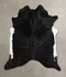 Solid Black X-Large Brazilian Cowhide Rug 6'11