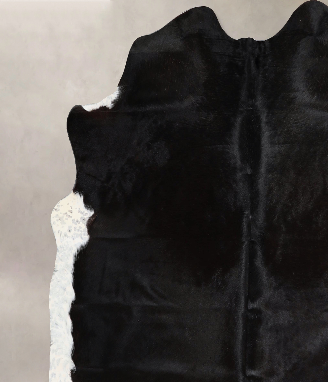 Solid Black X-Large Brazilian Cowhide Rug 6'11"H x 6'4"W #A44442 by Hu