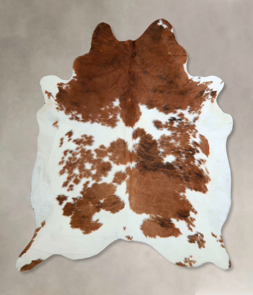 Tricolor X-Large Brazilian Cowhide Rug 7'2"H x 6'4"W #A44451 by Hudson Hides