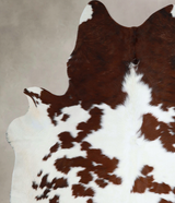 Brown and White X-Large Brazilian Cowhide Rug 7'3"H x 5'11"W #A44453 by Hudson Hides