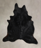Solid Black XX-Large Brazilian Cowhide Rug 7'3