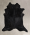 Solid Black XX-Large Brazilian Cowhide Rug 7'10