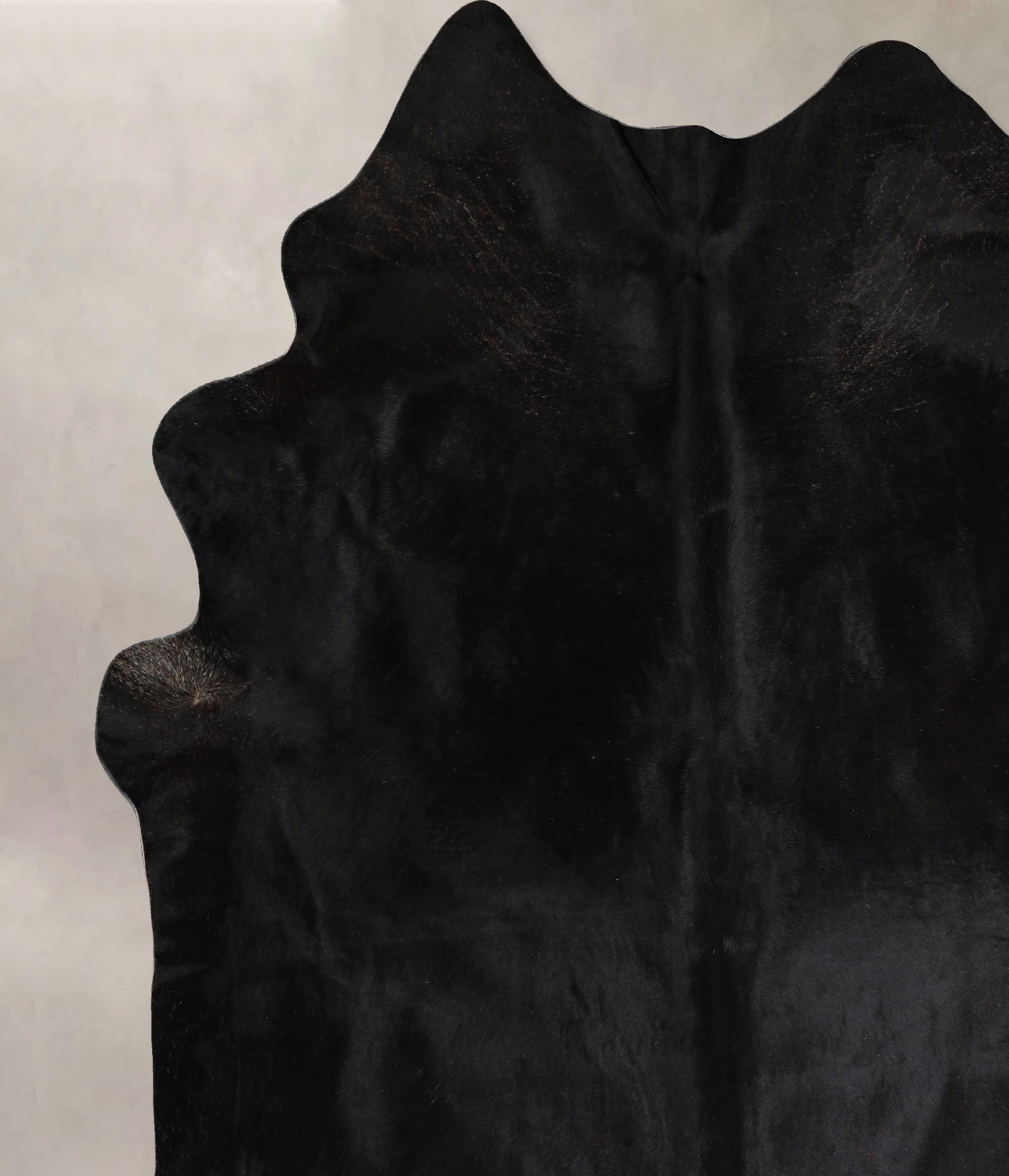 Solid Black Cowhide Rug #A44463