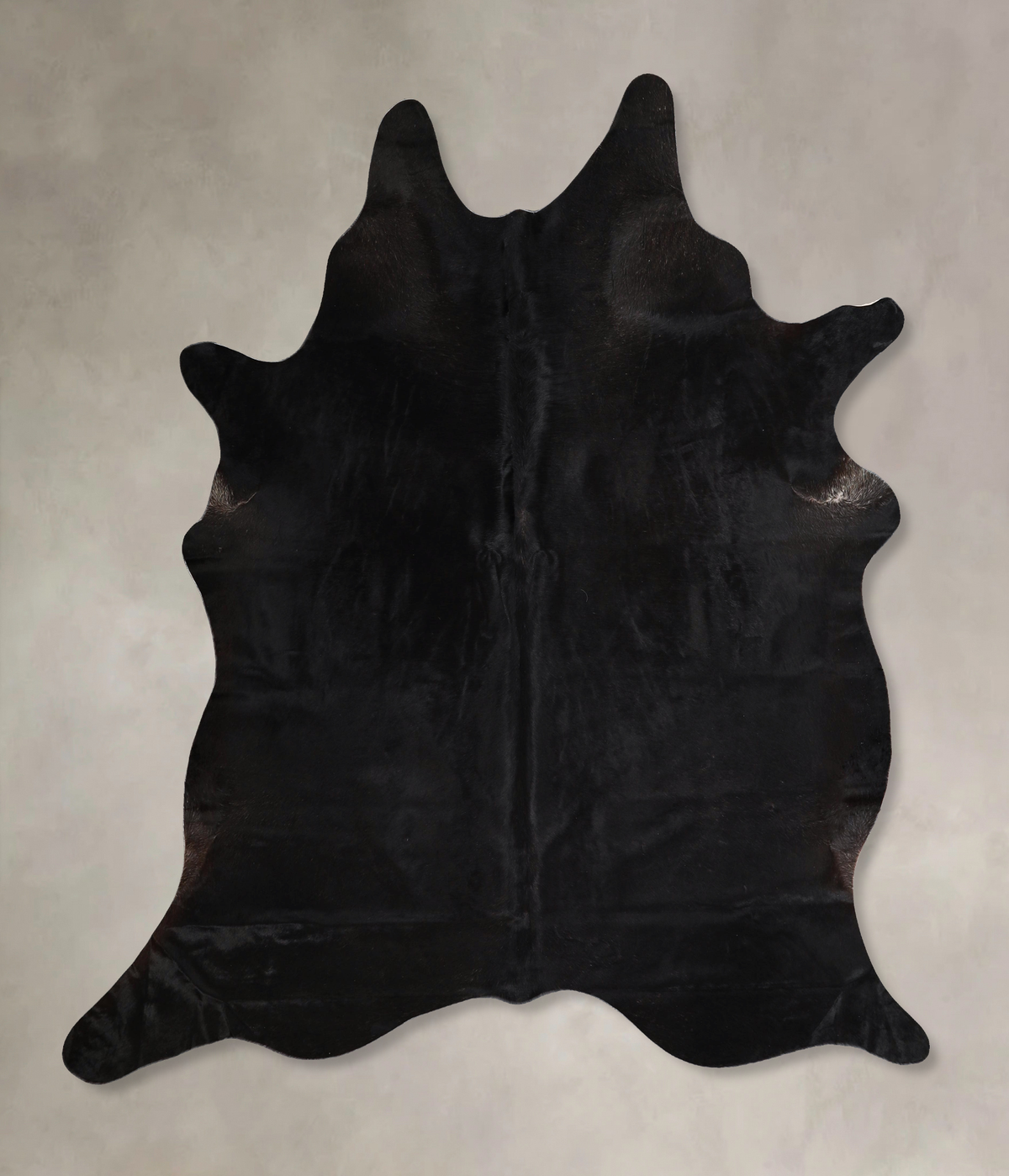 Solid Black Cowhide Rug #A44467