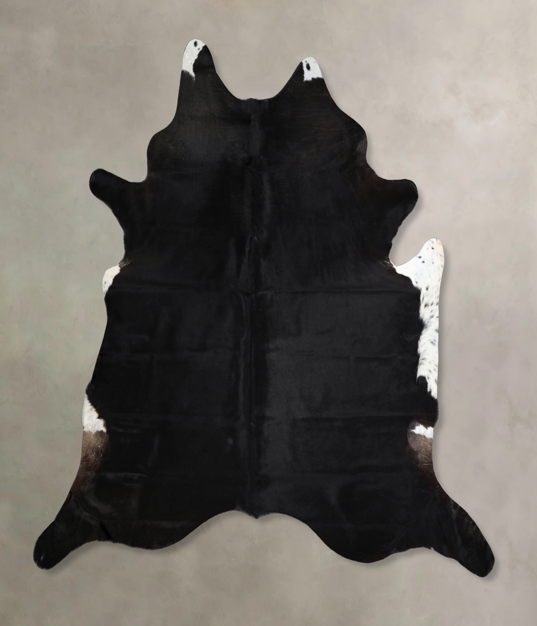 Solid Black Cowhide Rug #A44468