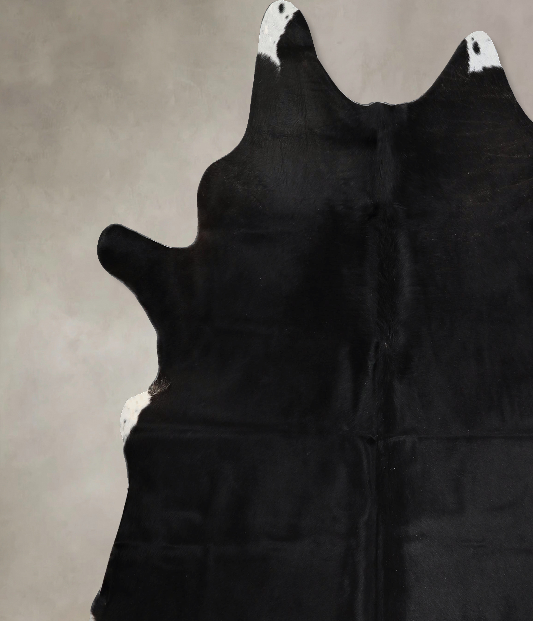 Solid Black Cowhide Rug #A44468
