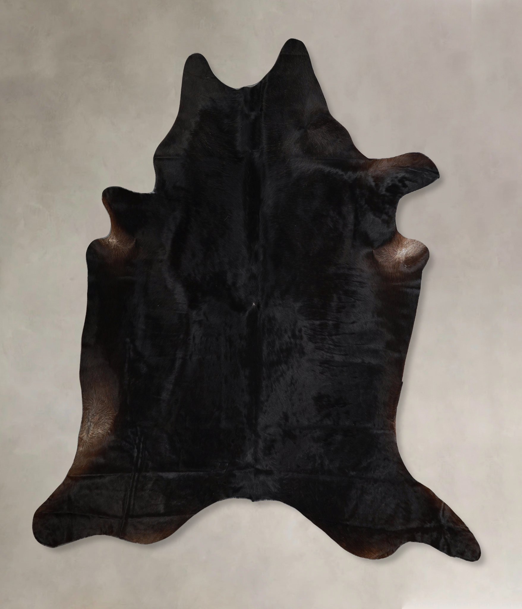 Solid Black Cowhide Rug #A44469
