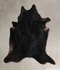 Solid Black XX-Large Brazilian Cowhide Rug 7'3