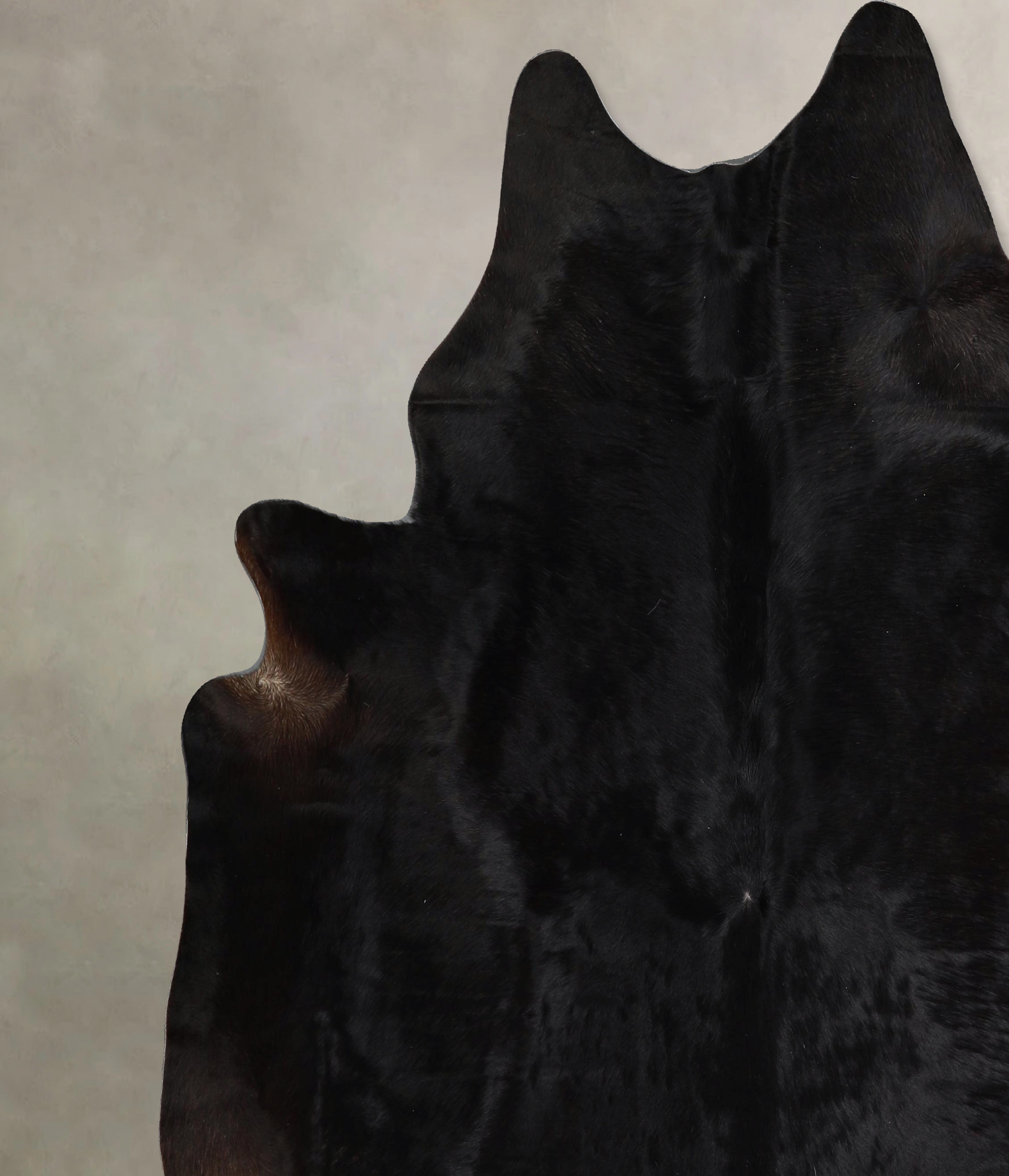 Solid Black Cowhide Rug #A44469
