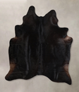 Solid Black X-Large Brazilian Cowhide Rug 7'3"H x 6'1"W #A44471 by Hudson Hides