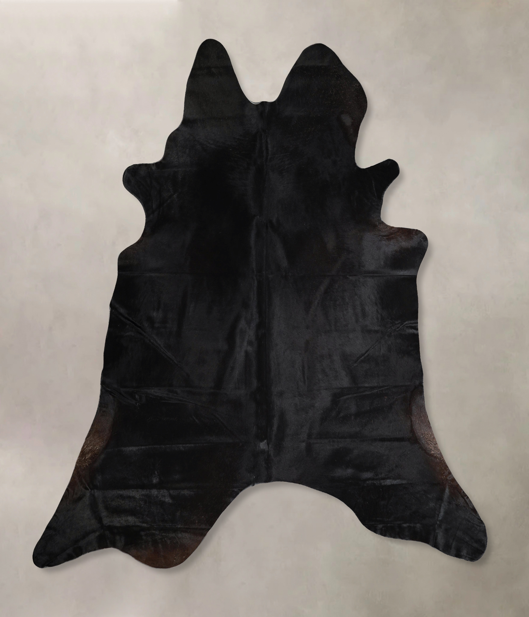 Solid Black Cowhide Rug #A44473