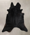 Solid Black XX-Large Brazilian Cowhide Rug 7'5
