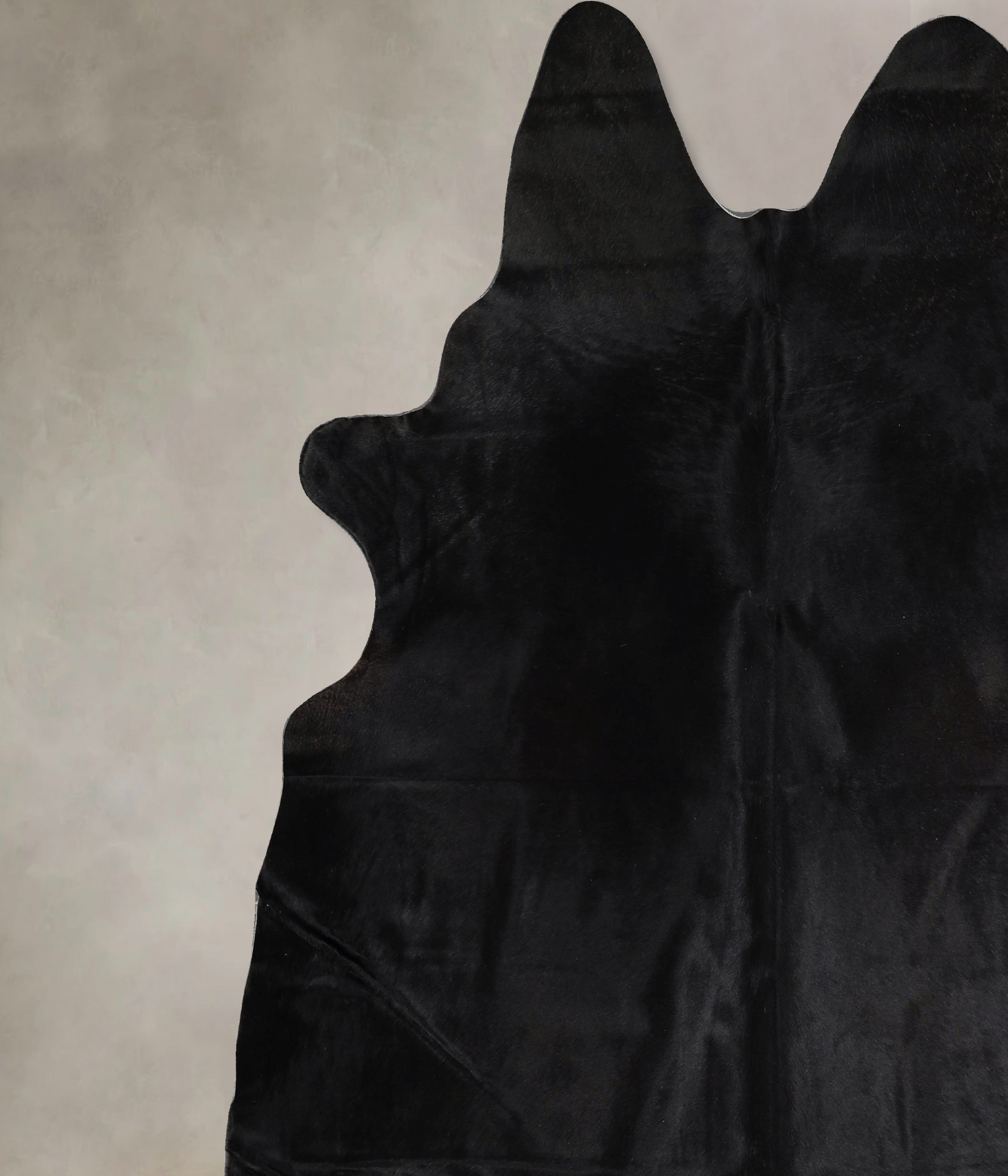 Solid Black Cowhide Rug #A44473