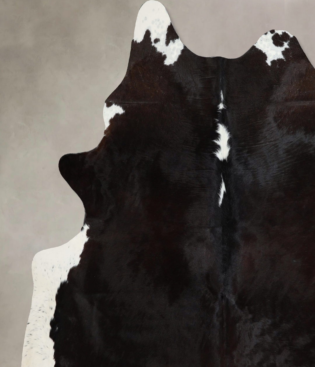 Black and White X-Large Brazilian Cowhide Rug 7'6"H x 6'4"W #A44475 by