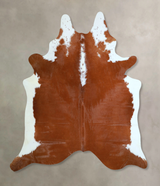 Hereford X-Large Brazilian Cowhide Rug 7'3"H x 6'4"W #A44478 by Hudson Hides
