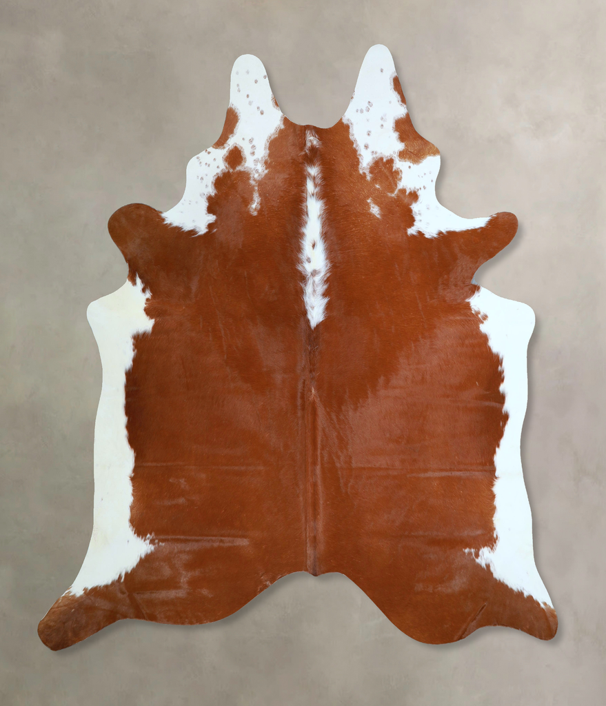 Hereford X-Large Brazilian Cowhide Rug 7'3"H x 6'4"W #A44478 by Hudson Hides