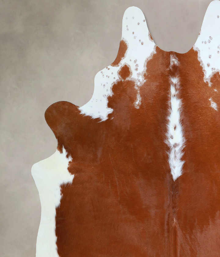 Hereford X-Large Brazilian Cowhide Rug 7'3"H x 6'4"W #A44478 by Hudson Hides