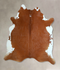 Brown and White Regular X-Large Brazilian Cowhide Rug 7'6