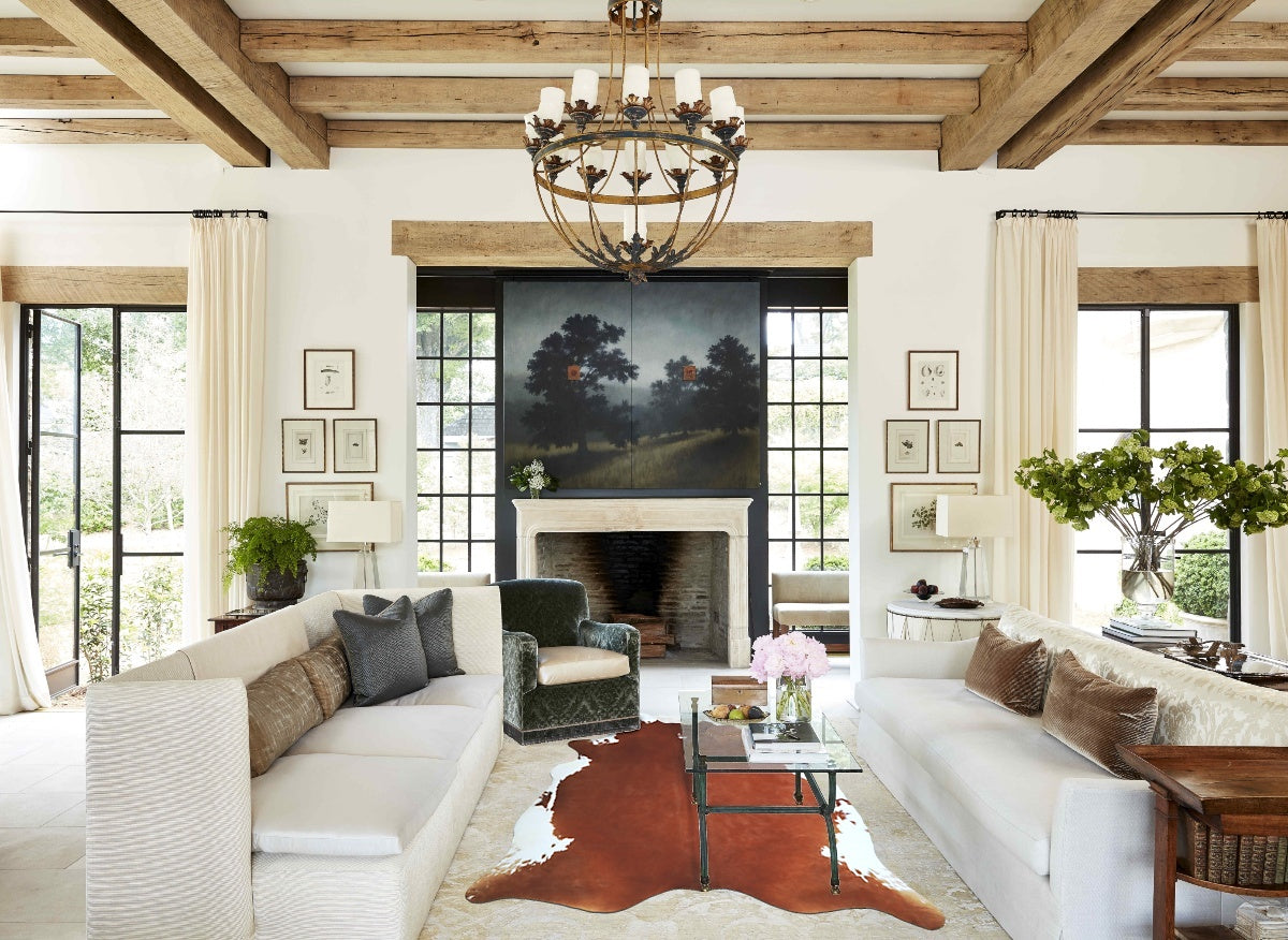 Brown and White Regular Cowhide Rug #A44484