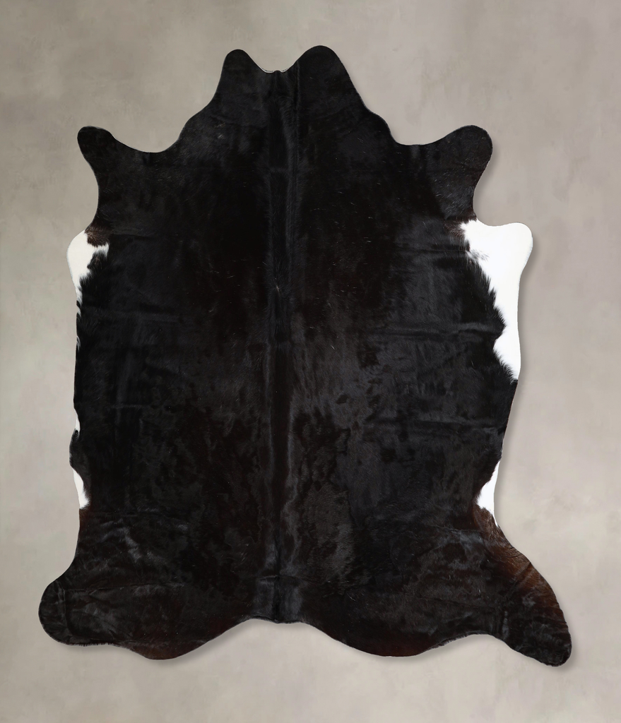 Solid Black X-Large Brazilian Cowhide Rug 6'10"H x 6'5"W #A44489 by Hudson Hides