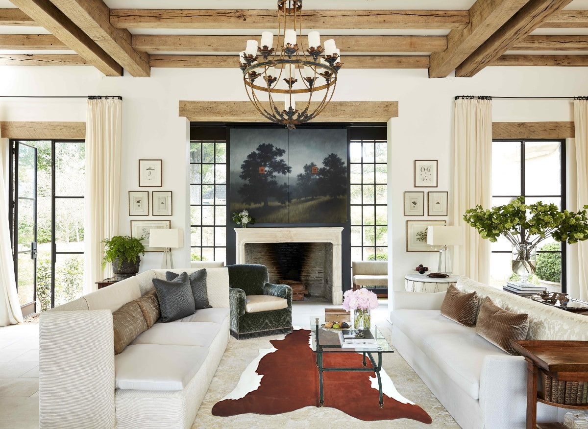 Hereford X-Large Brazilian Cowhide Rug 6'11"H x 6'8"W #A44498 by Hudson Hides