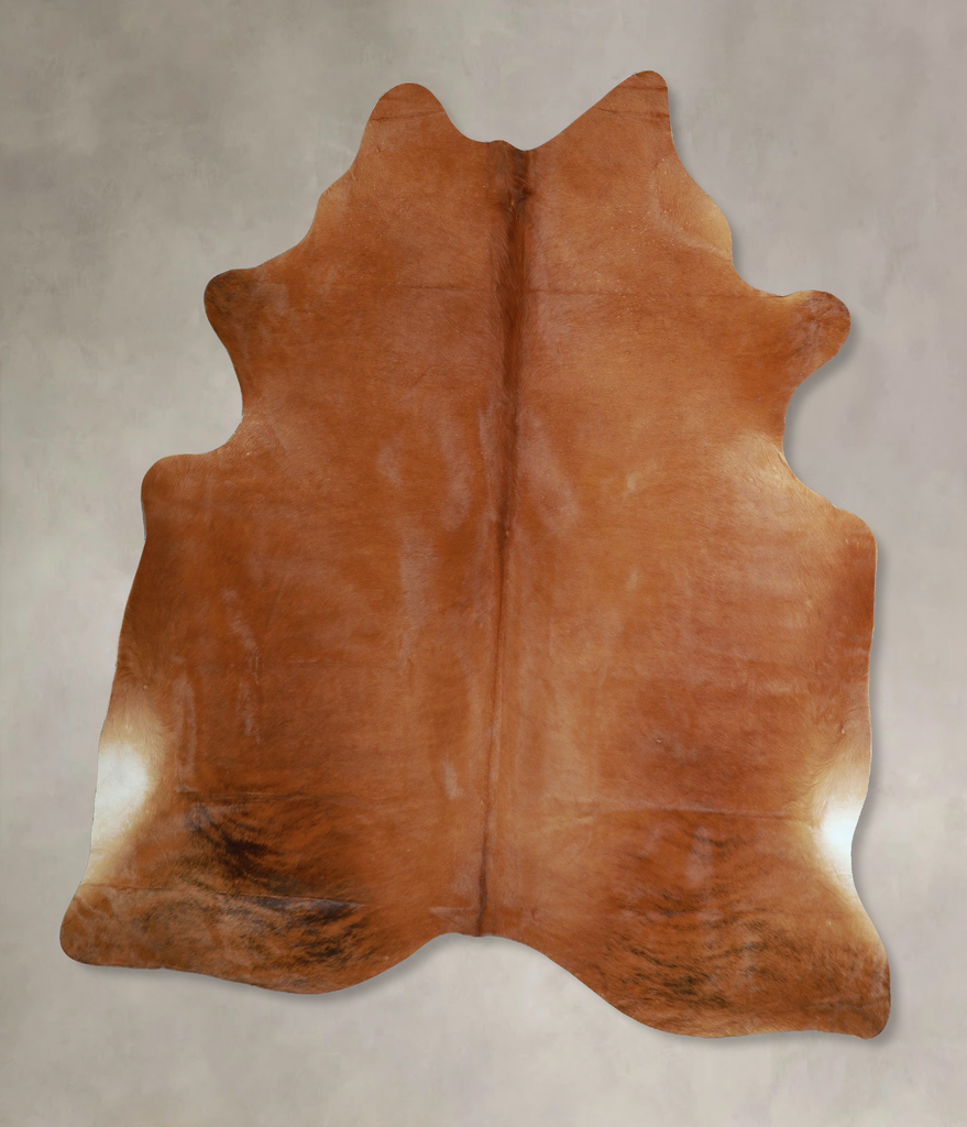 Solid Brown X-Large Brazilian Cowhide Rug 7'0"H x 6'0"W #A44499 by Hudson Hides