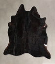 Solid Black X-Large Brazilian Cowhide Rug 7'1"H x 6'2"W #A44503 by Hudson Hides