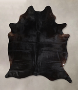 Solid Black X-Large Brazilian Cowhide Rug 6'11"H x 5'9"W #A44506 by Hudson Hides