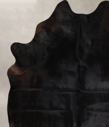 Solid Black X-Large Brazilian Cowhide Rug 6'11"H x 5'9"W #A44506 by Hudson Hides