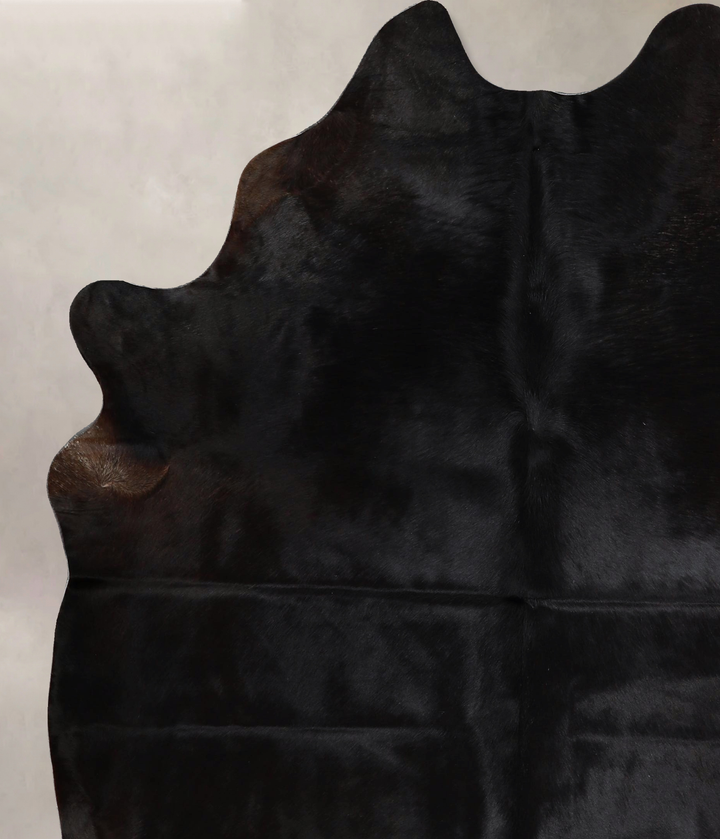 Solid Black X-Large Brazilian Cowhide Rug 6'11"H x 5'9"W #A44506 by Hudson Hides
