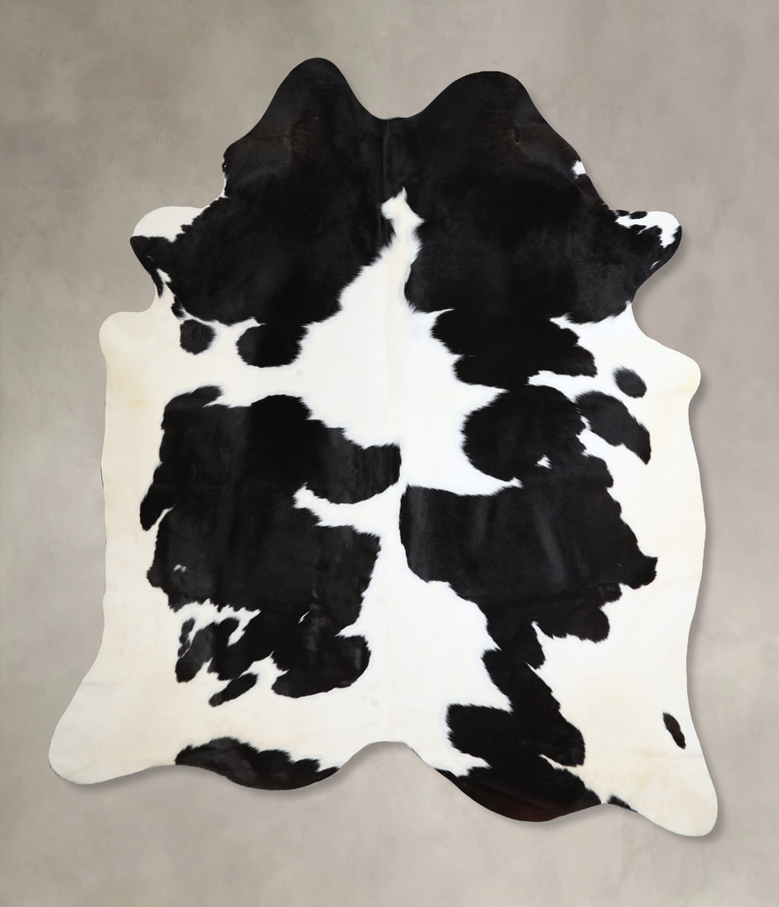 Black and White XX-Large Brazilian Cowhide Rug 7'11"H x 7'0"W #A44509 by Hudson Hides