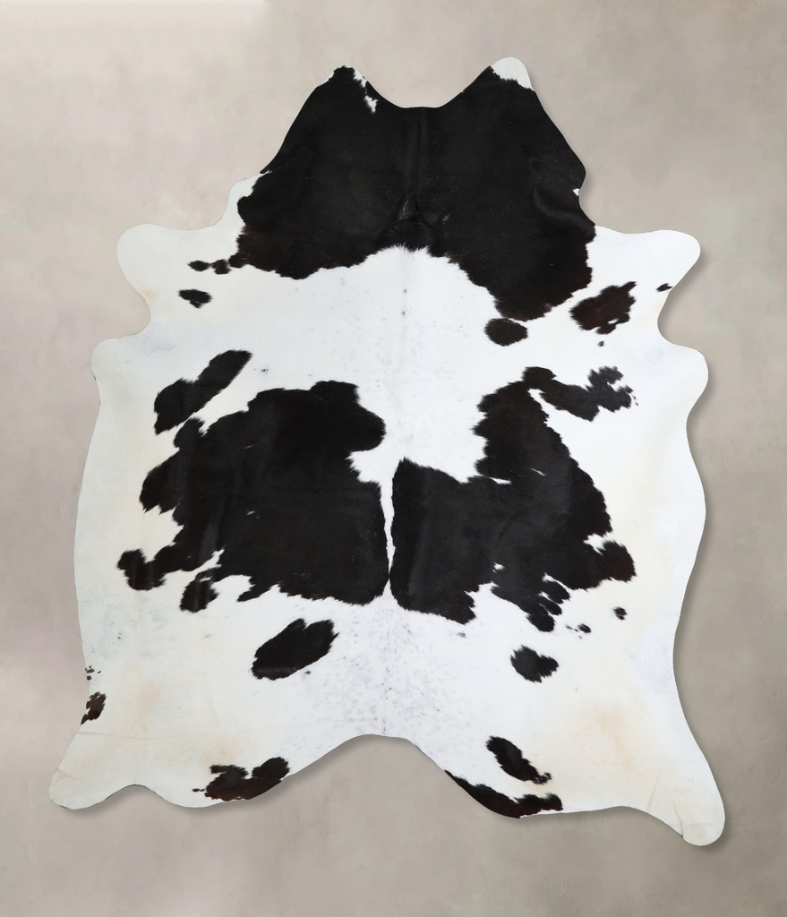 Black and White XX-Large Brazilian Cowhide Rug 8'1"H x 6'7"W #A44512 by Hudson Hides