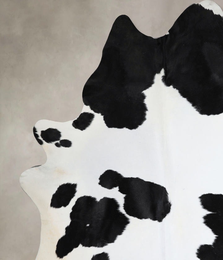 Black and White XX-Large Brazilian Cowhide Rug 8'5"H x 7'2"W #A44515 by Hudson Hides
