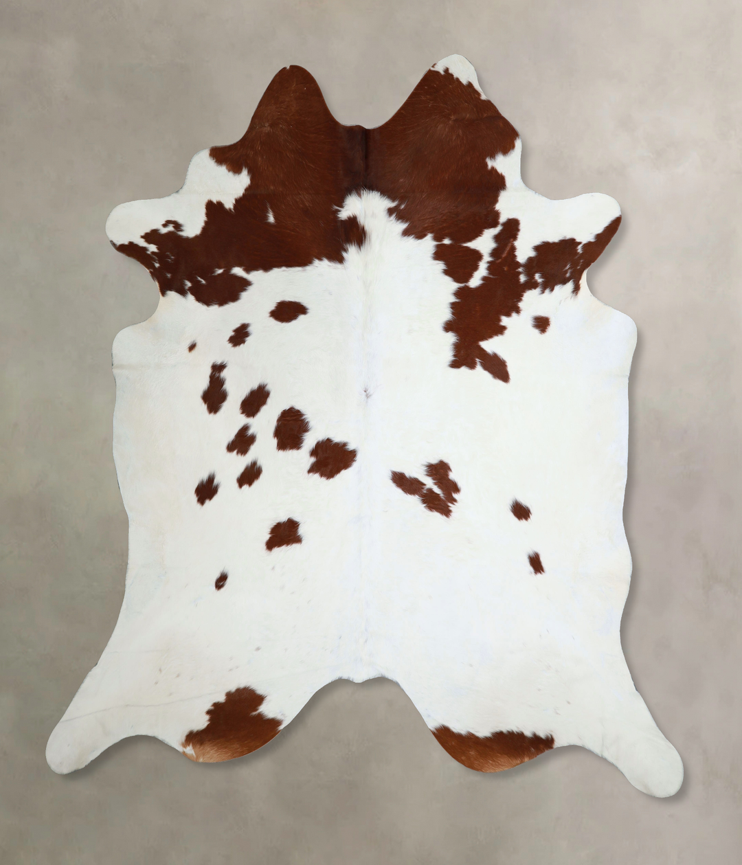 Brown and White XX-Large Brazilian Cowhide Rug 8'3"H x 7'9"W #A44517 b