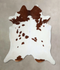 Brown and White XX-Large Brazilian Cowhide Rug 8'3