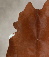 Solid Brown X-Large Brazilian Cowhide Rug 6'9"H x 6'10"W #A44522 by Hudson Hides