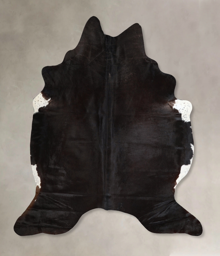 Solid Black X-Large Brazilian Cowhide Rug 7'1"H x 6'4"W #A44527 by Hudson Hides