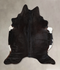 Solid Black X-Large Brazilian Cowhide Rug 7'1