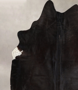 Solid Black X-Large Brazilian Cowhide Rug 7'1"H x 6'4"W #A44527 by Hudson Hides