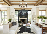 Solid Black X-Large Brazilian Cowhide Rug 7'1"H x 6'4"W #A44527 by Hudson Hides