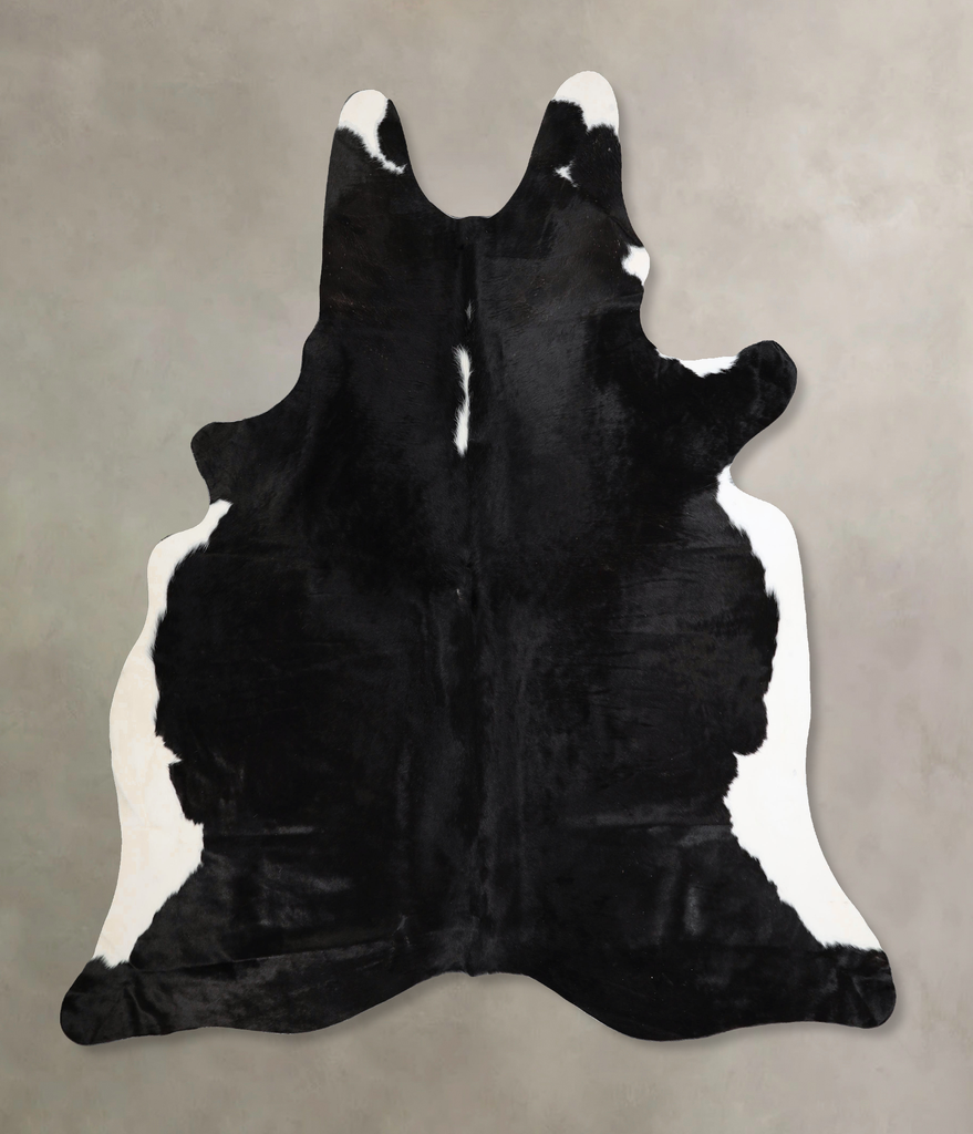 Black and White X-Large Brazilian Cowhide Rug 7'4"H x 6'6"W #A44530 by Hudson Hides