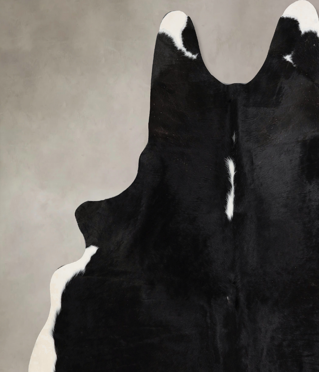 Black and White X-Large Brazilian Cowhide Rug 7'4"H x 6'6"W #A44530 by