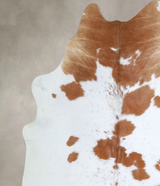 Brown and White XX-Large Brazilian Cowhide Rug 7'8"H x 7'1"W #A44538 by Hudson Hides